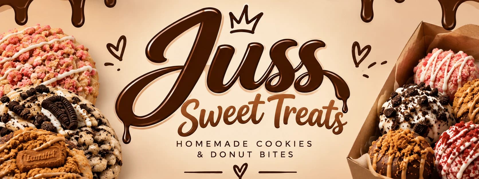 JUSS SWEET TREATS banner
