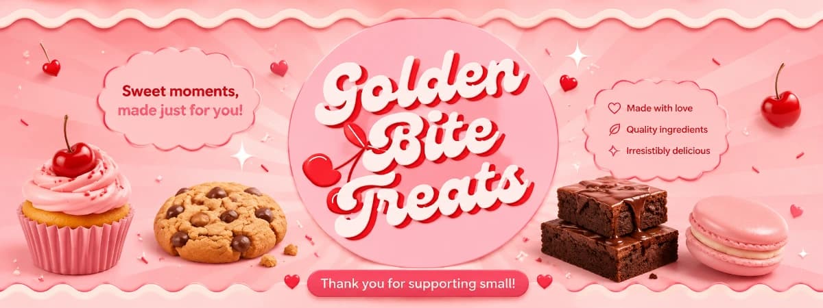 Golden Bite Treats banner