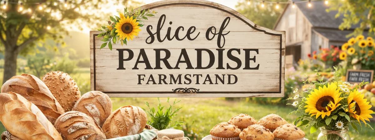 Slice of Paradise Farmstand banner