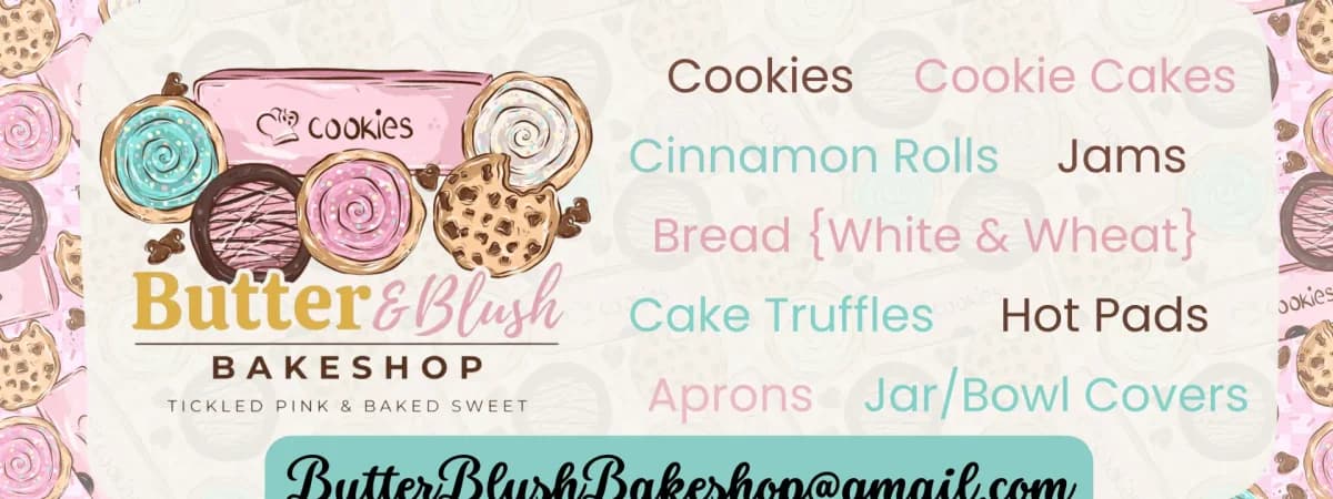 Butter & Blush Bakeshop banner