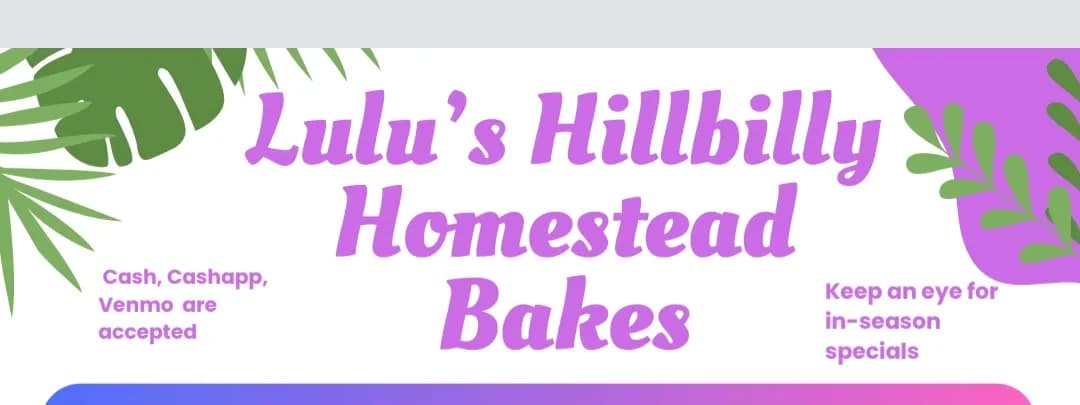 LULU'S Hillbilly Homestead Bakes banner