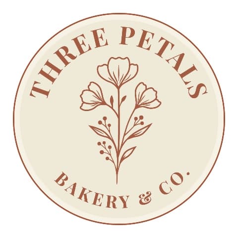 Three Petals Bakery & Co. logo