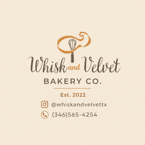 Whisk &Velvet Bakery Co. logo