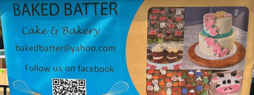 Baked batter banner