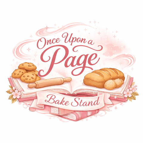 Once Upon a Page Bake Stand logo