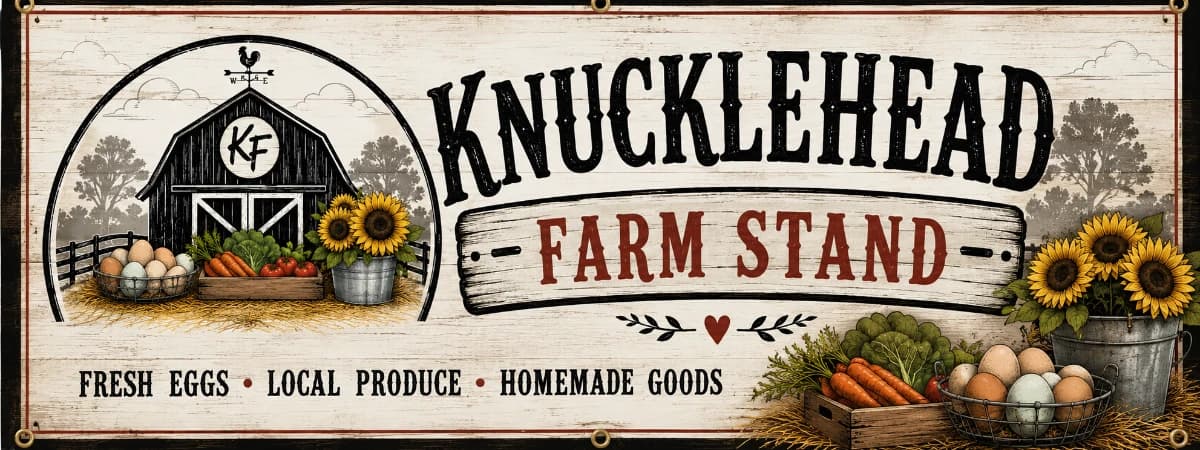 Knucklehead Farm Stand banner